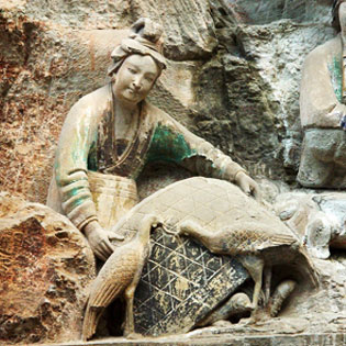 大足石刻“养鸡女”