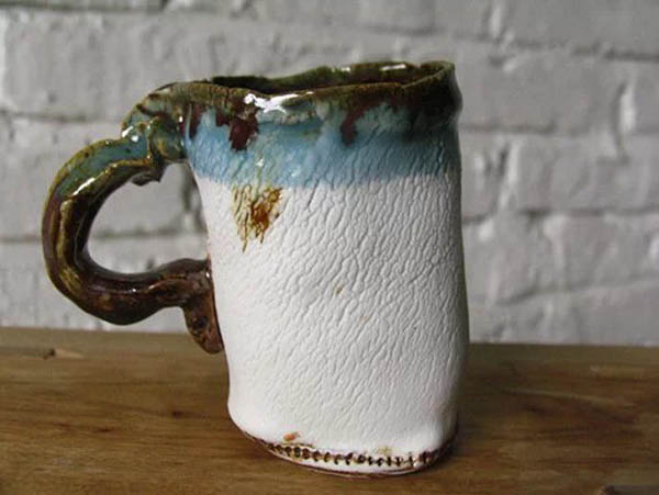 手工陶瓷杯|原来是泥手工陶瓷杯 日式甜美白云